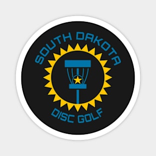 South Dakota Disc Golf - State Flag Dark Magnet